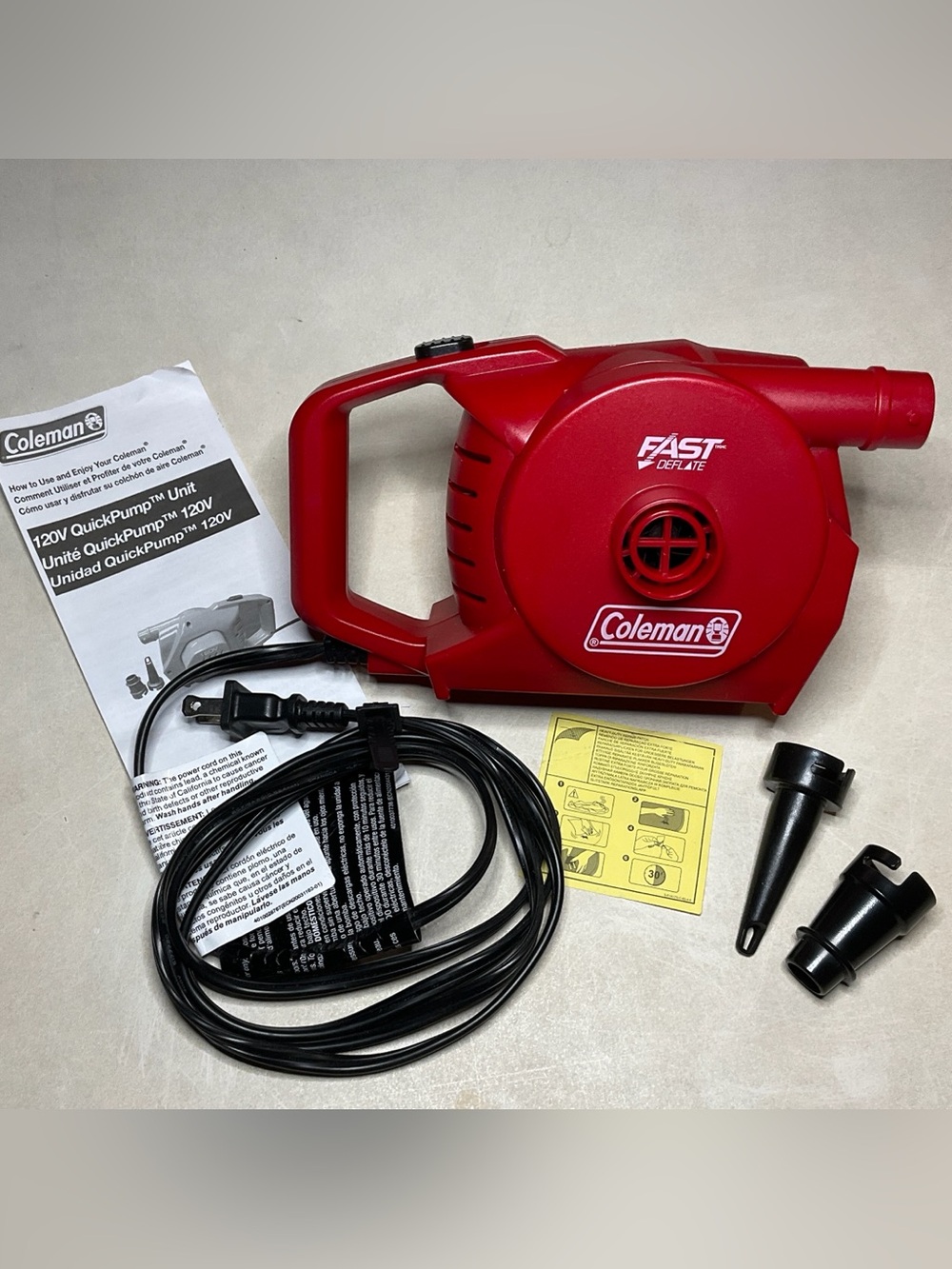 Coleman QuickPump Air Pump 120 Volt Electric